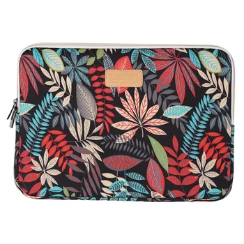 

LISEN Laptop Sleeve Case 13 14 15Inch Computer Bag, Notebook,for Ipad,Tablet(15Inch Colorful Black Leaf)