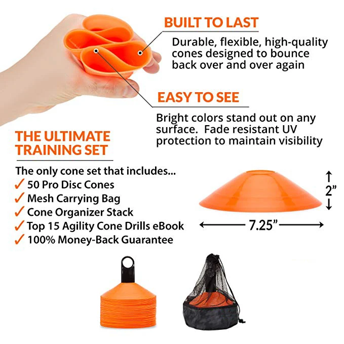 50 шт. футбольный тренировочный диск, вывеска, знак конуса вывеска пластина для обучения, футбол, дети, спорт, поле конус знак