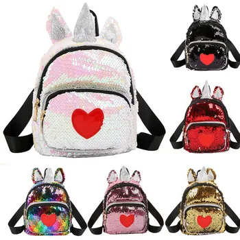 

Small Sequins Backpack Girls Women School Mini Bag Travel Rucksack Shoulder Bags