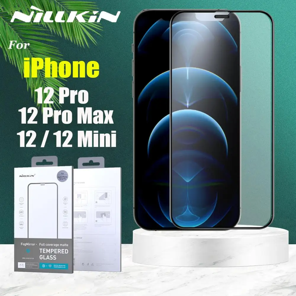 Nillkin Anti-Fingerprint Matte Tempered Glass for iPhone 12 Mini 12 Pro Max Glass Screen Protector Full Coverage Glass