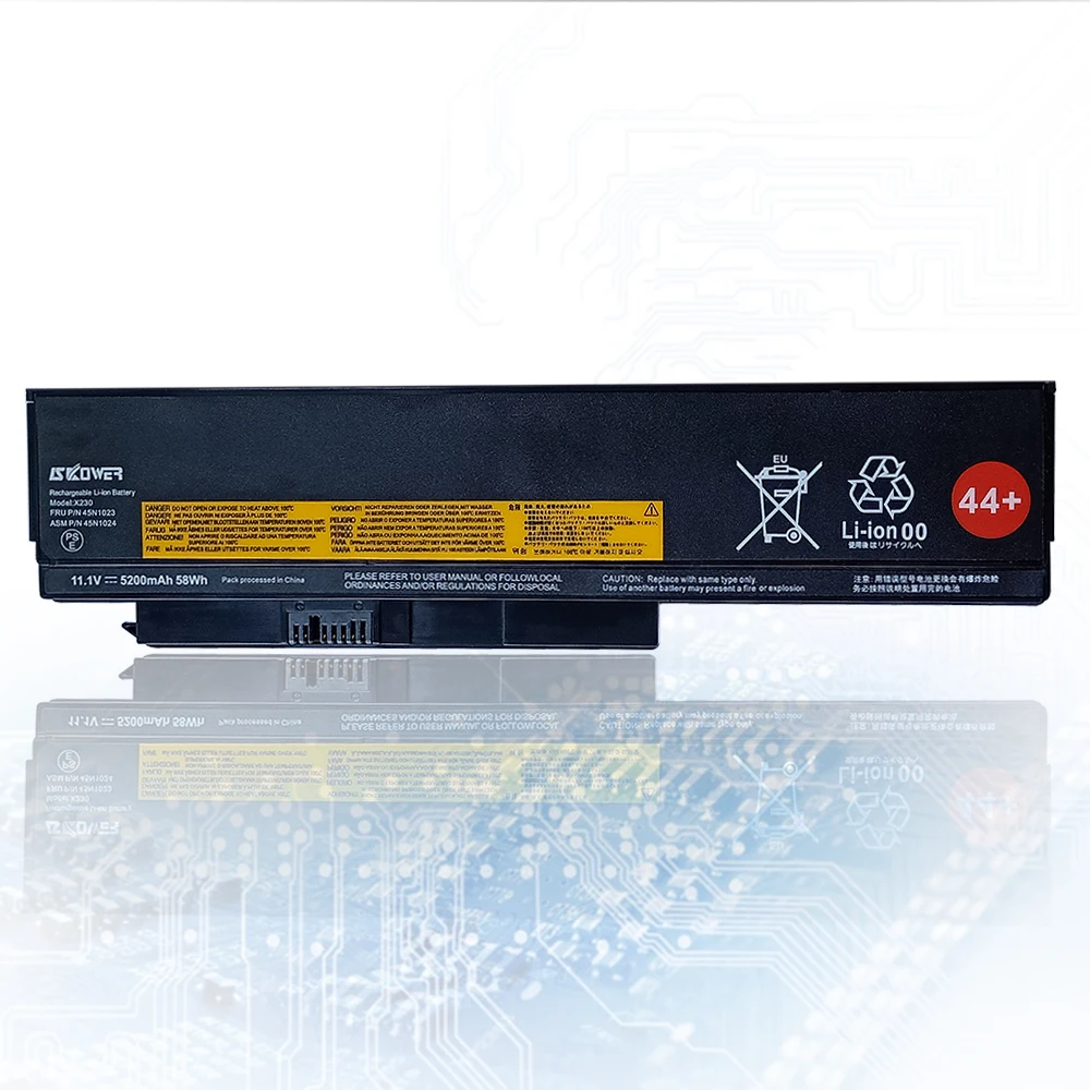 SKOWER 5200 мА/ч, 44+ 45N1023 45N1024 Батарея для lenovo ThinkPad X220 X230 X220i X230i