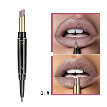 

Pudaier New Women's Double Head Lipstick Lip Liner Matte Matte Lipstick Rotation Lip Liner Non-stick Cup Lipstick(01#)