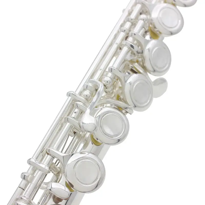 SLADE Western Concert флейта из мельхиора покрытая серебром 16 отверстий C Ключ деревянный духовой инструмент с перчатками мини отвертка мягкий Cas