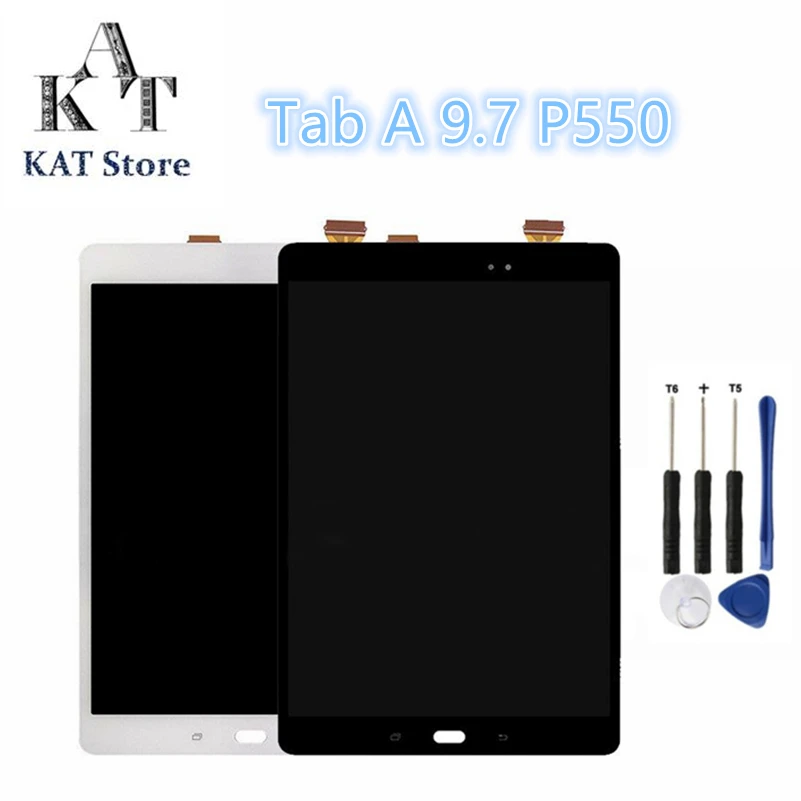KAT 9 7 &quotЖК-дисплей сенсорный экран для Samsung Tab A 7&quot SM-P555M SM-P555 P550 ЖК-сборка лучшее