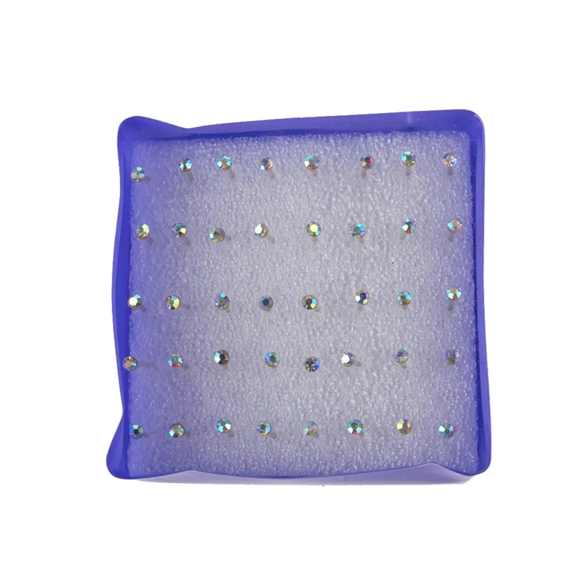 Женские серьги гвоздики со стразами пластиковые черного цвета 2 мм 3 4 20 пар/24