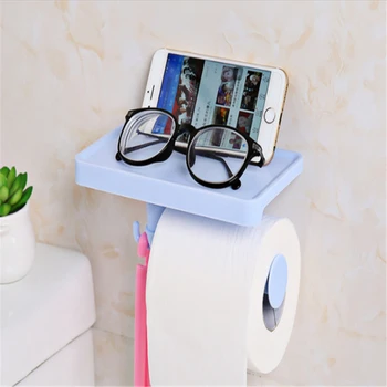 

Bathroom Mobile Phone Holder With Shelf Bathroom Paper Phone Holder with Shelf Towel Rack Toilet Paper Holder