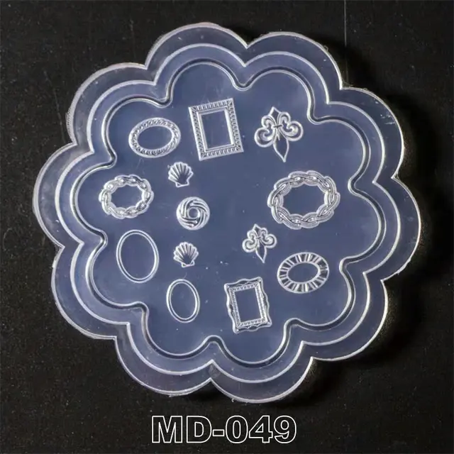 3D Carving Silicone Nail Mold Stamping Template Camellia/Shell/Bow Tie/Star Pattern DIY UV Gel Acrylic Crystal MD040-MD051 MD-049