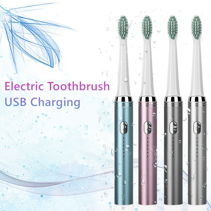 

1.4W USB Rechargeable Ultrasonic Electric Toothbrush Household 5 Vibration Mode Adult Timer Brush