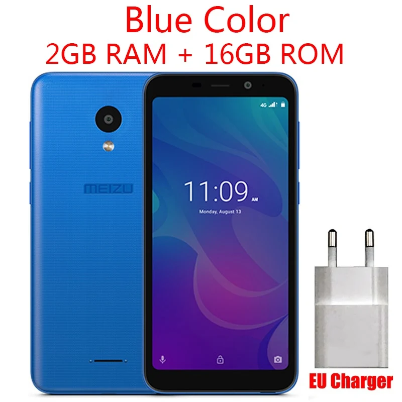 Meizu C9, глобальная версия, 2 ГБ, 16 ГБ, мобильный телефон, 5,45 дюймов, 1440X720 P, экран, передняя 8 Мп, задняя 13 МП, аккумулятор 3000 мАч - Цвет: Blue 2G 16G