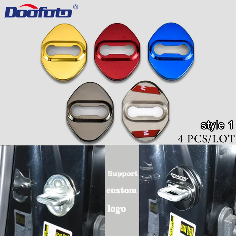Door Lock Cover for Mazda 2 3 6 DJ BM BP GJ CX3 CX-5 CX5 CX 5 CX9 MX5 2014- SKYACTIV Car styling Accessories 4pcs car styling accessories car door lock protector cover