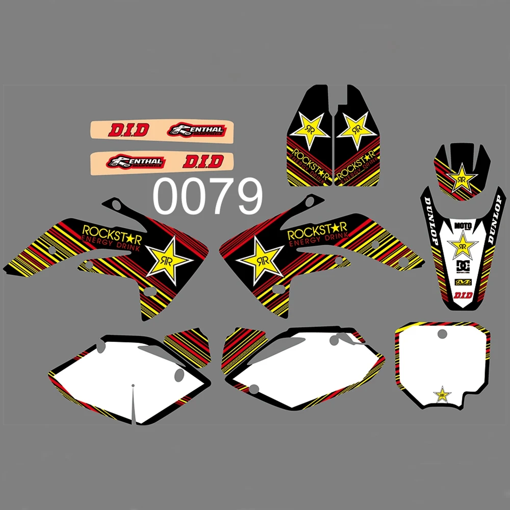 Для HONDA CRF150R 2007- Графика наклейки на заказ Номер Наименование лента 3M Полный мотоцикл Фоновые наклейки аксессуары