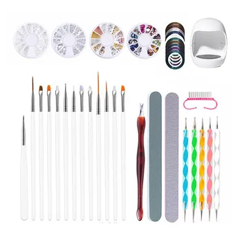 

Rhinestones Nail Kit Professional Decoration Manicure Set Practical Portable Polygel Nail Kit Extension Gel Nail Art Tool 2020