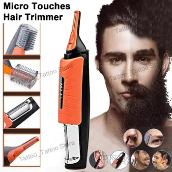 

1Pc 2in1 Electric Ear Nose Face Hair Removal Trimmer Shaver Clipper Remover Cleaner New Design switchblade hair trimmer with led