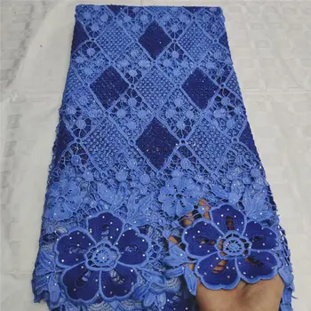 

2019 Latest Guipure Lace Cord Lace Embroiderey French African Cord Lace Fabric High Quality Nigeria Lace Fabric For Wedding
