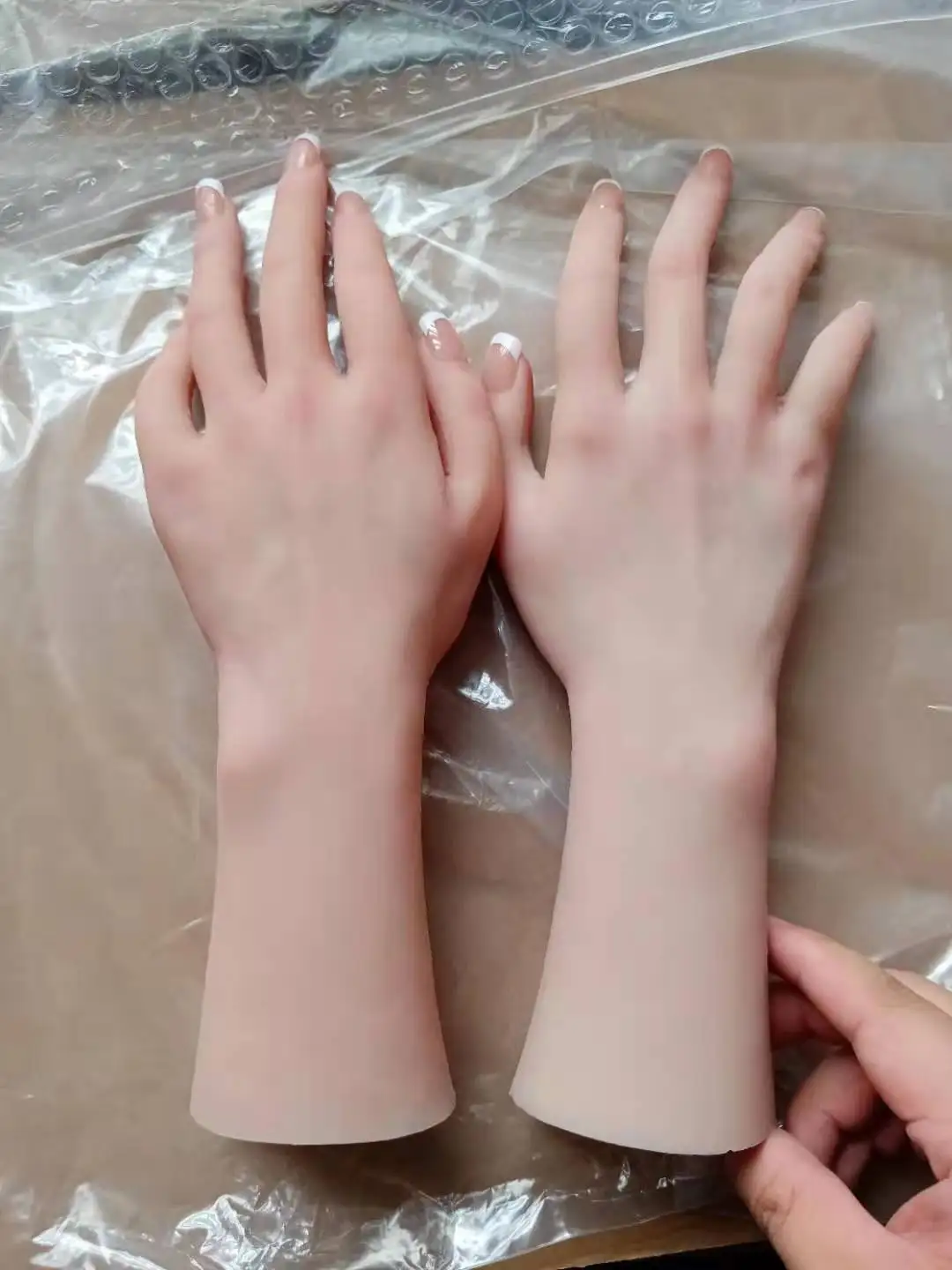 Female Silicone Mannequin Hand Display Model Prop Lifelike Left Hand 