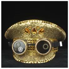 Мужской женский стимпанк шлем полиции с зубчатыми классами производительность Военная шляпа Детская атласная фуражка капитана наружная Защитная шляпа 3 размера