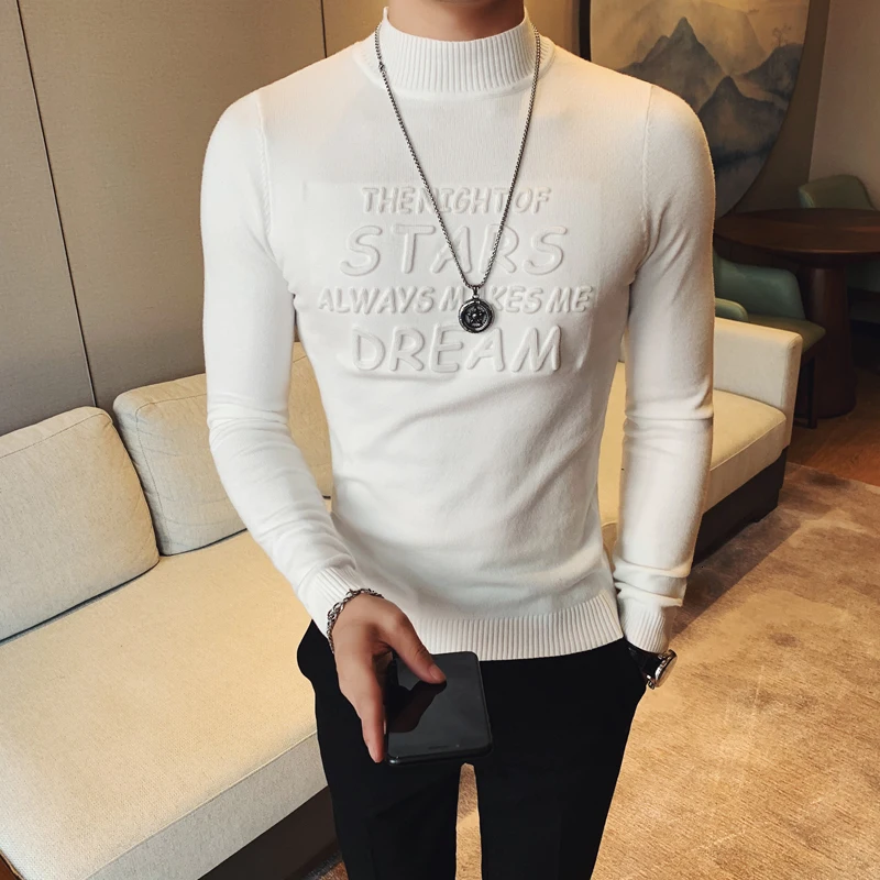 

Winter High Neck Thick Warm Sweater Men Turtleneck Brand Men Sweaters Slim Fit Pullover Men Knitwear Male High Collar Noel Kazak