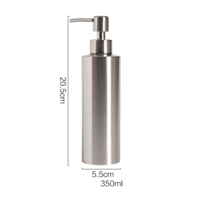 Скандинавский шампунь для ванной бутылки для хранения шикарный металлический бутылка-органайзер простой душевой гель - Цвет: Silver 350ml
