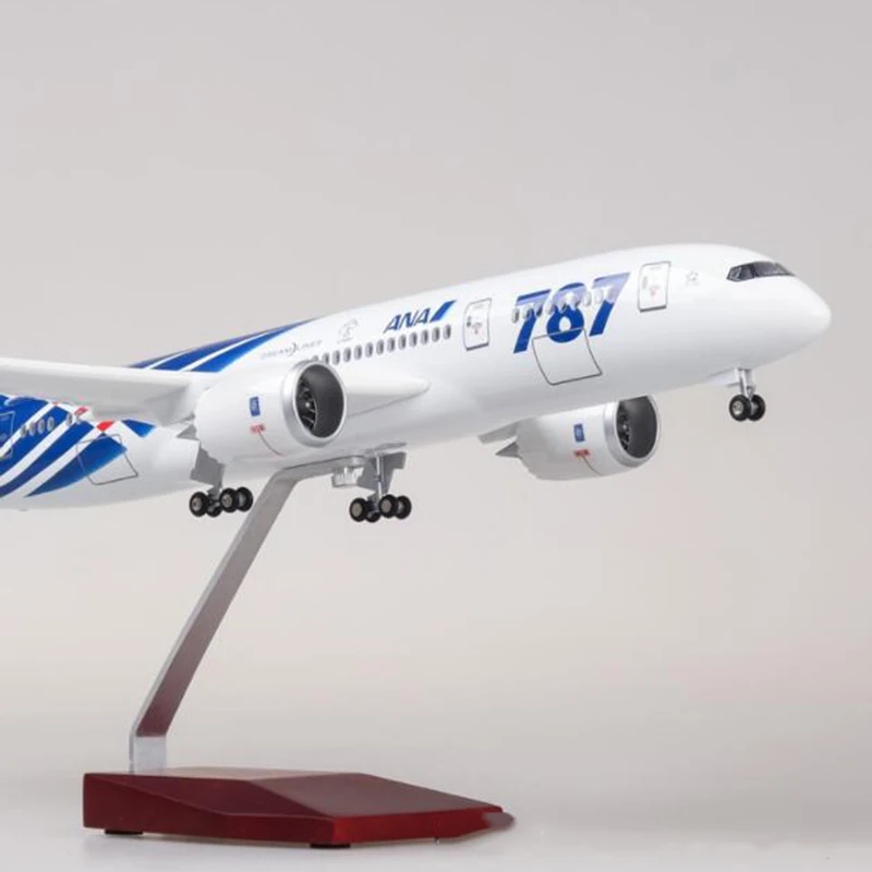 1/130 масштаб 47 см самолет Boeing B787 Dreamliner самолет Япония Ана авиакомпания Модель W светильник и колесо литой пластик Смола самолет