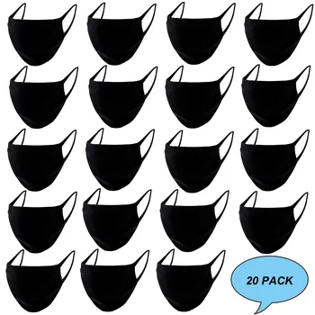 

20pcs Lot Solid Mouth Mask Reusable Solid Color Breathable Filter Safety Protect Thin Type Cotton Mask 20pc Mask Protection Face