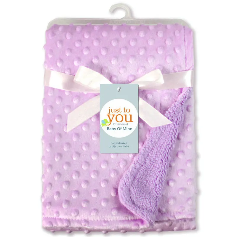 Детское одеяло, Пеленальное Одеяло, муслиновое пеленание, органическое детское одеяло, детское одеяло для новорожденных, зимнее одеяло для новорожденных, Manta Bebe - Цвет: Minky Purple