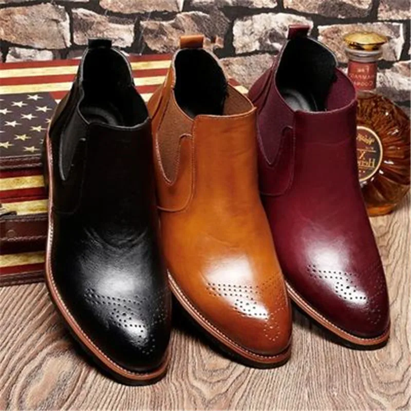 

2019 new short boots wild fashion men's comfortable casual shoes a pedal Martin boots