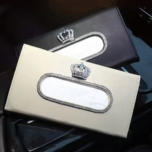 Universial модный автомобильный тканевый ящик солнцезащитный козырек кожаный Авто тканевый солнцезащитный козырек подвесной держатель чехол Салфетка для салона автомобиля аксессуары