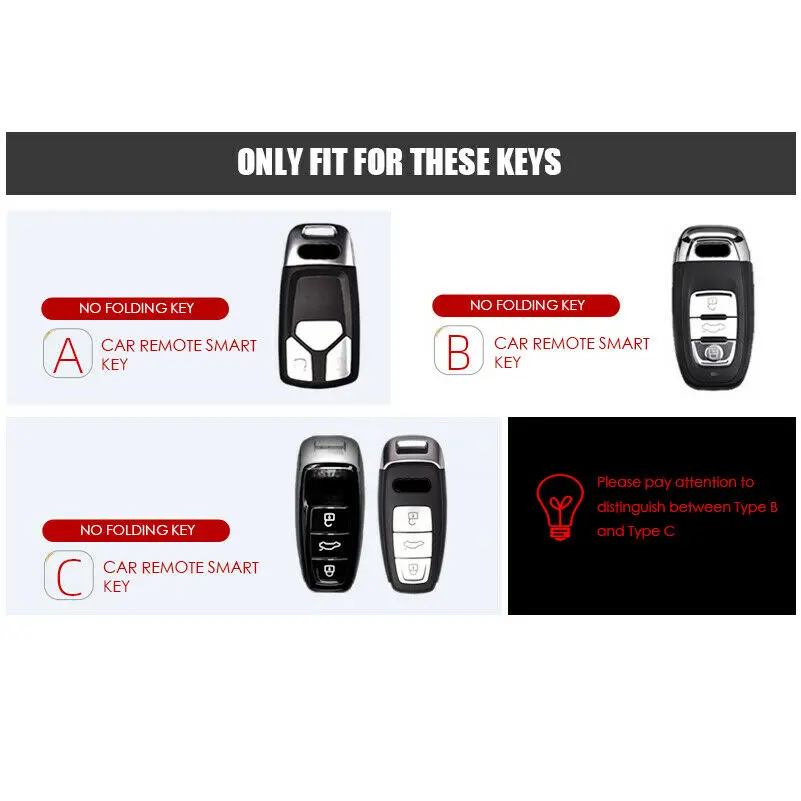 Custodia/cover per Chiave/telecomando in Cuoio Per Audi A1 A3 A4 A5 Q7 A6 C5 C6 Supporto da Auto Borsette A Distanza copertura Auto-Styling portachiavi - H0b8d21886c2f4581aa038072405ee0f1s