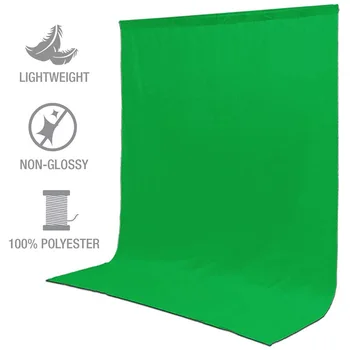 

Professional Green Screen Backdrop Studio Photography Background Polyester-Cotton Fabric Seamless For Portrait Product Shooting