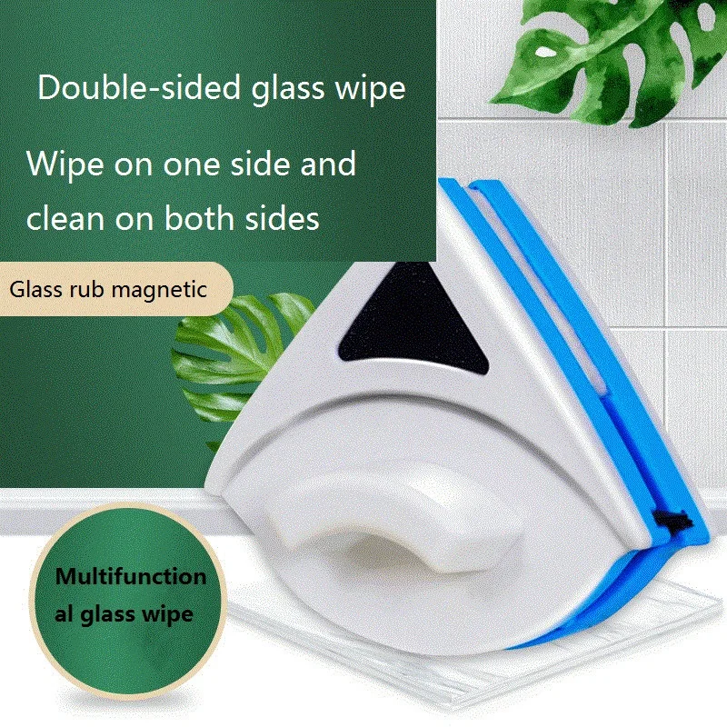 

Magnetic Window Wiper Glass Cleaner Brush Tool Double Side Magnetic Brush Window Glass Brush for Washing Household Cleaning Tool
