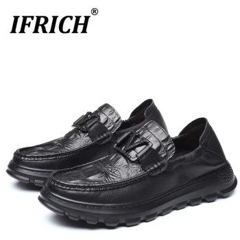 

Best Selling Leather Shoes For Men Black Men Slip On Footwear Comfortable Flats Men Shoes Brand Fashion Casual Men Sneakers