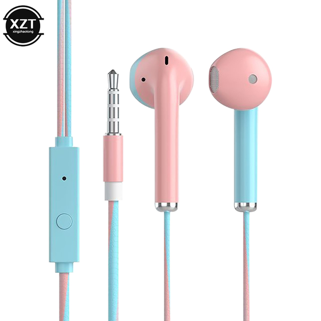Stereo Earphone 3.5MM IN-Ear Headphone Running Music Game Earphone Noise Cancel For Mobile Phone PC PAD Laptop With Mic