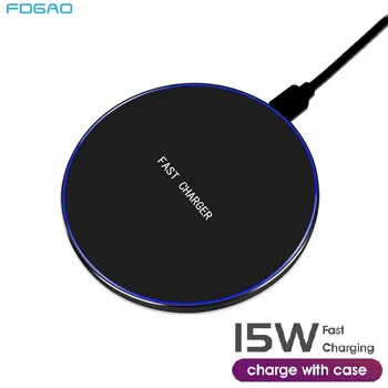 

FDGAO 15W Wireless Charger For iPhone 11 X XS Max XR 8 Plus Qi Quick Charge Pad For Huawei P30 Pro Xiaomi Mi 10 Samsung S20 S10