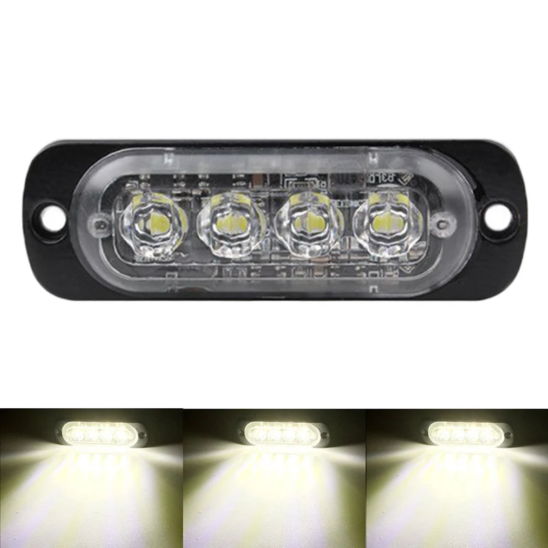 Белый 12 V/24 V светодиодный автомобиль грузовик фары для мотоцикла со стробоскопической вспышкой для Предупреждение лампа прицепа