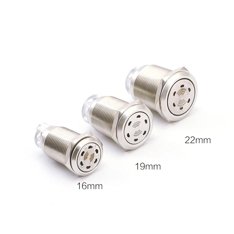16mm 19mm 22mm metal buzzer alarm waterproof normally on a red light emitting intermittent active LED 12v 24v 220v | Обустройство