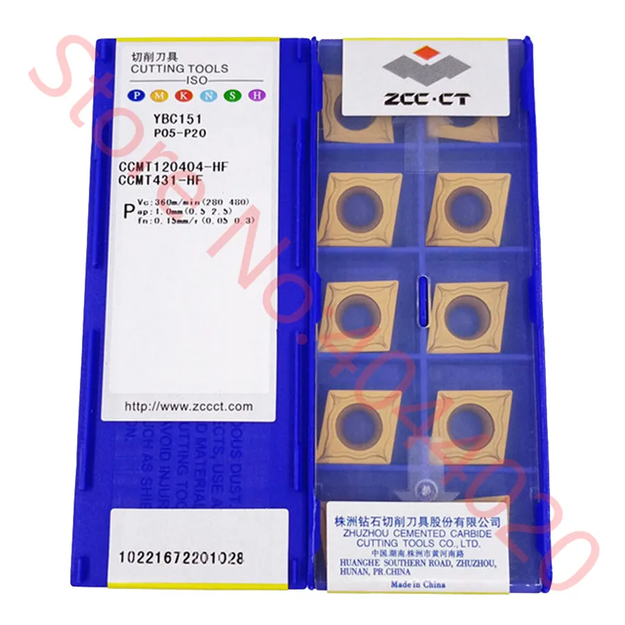 

ZCC.CT CCMT060202-HF CCMT09T304-HF CCMT09T308-HF CCMT120404-HF CCMT120408-HF YBC151 Cutting Carbide Insert CCMT Inserts