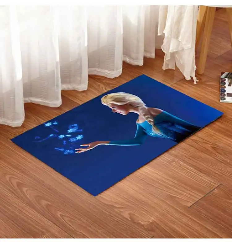 Hot Frozen Princess Anna Elsa 7 style Household Carpet Cartoon Bedroom Door Bathroom Slip-proof Cushion Water-absorbing Footpad