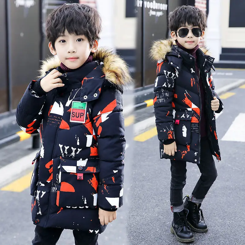 Teenager Winter Coats Fashion Thick Warm Down Jackets Children Boys Parka Snow Coat For Little Boy Outwear 5-6-7-8-9-10Y Doorout |