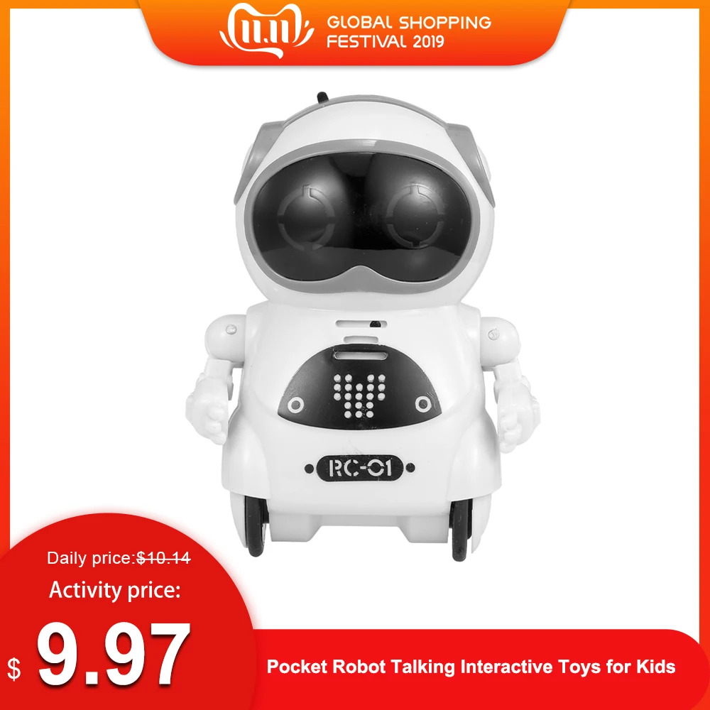 

939A Pocket Robot Talking Interactive Dialogue Voice Recognition Record Singing Dancing Telling Story Mini Robot Toy For Baby
