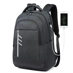 Мужской рюкзак Оксфорд большие водонепроницаемые сумки для ноутбука модная школьная сумка зарядка через usb сумка на плечо дорожные сумки