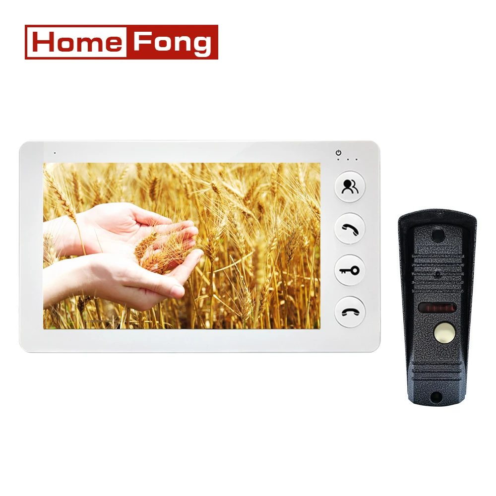 Homefong 7 Inch Video Intercom Doorbell Camera Door Phone System Unlock Monitoring Day Night Vision Dual Way Talk