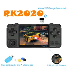 Consola Retro RK2020, pantalla IPS de 3,5 pulgadas, consola de juegos Portátil PSP,DC,N64,NDS,PSX,CPS3,MAME, reproductor de videojuegos