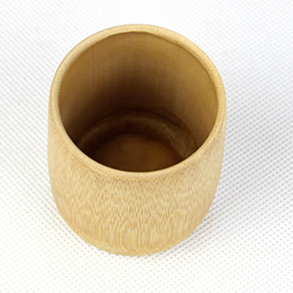 10Pcs 20cm Natural Pure Reusable Bamboo Straw 1pc Round Tea Cups Eco Friendly Wooden Water Drinking Cup Tumble Resistant Mugs