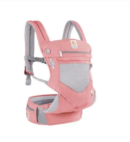 360 Рюкзаки-кенгуру, многофункциональные, дышащие Сумка-кенгуру, рюкзак переноска для детей платье на бретелях Обёрточная бумага подтяжки - Цвет: pure cool air pink