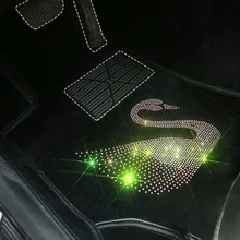 Модные водонепроницаемые Нескользящие автомобильные коврики с рисунком бриллиантов для девочек и женщин, универсальные автомобильные коврики с бриллиантами для всех моделей автомобилей