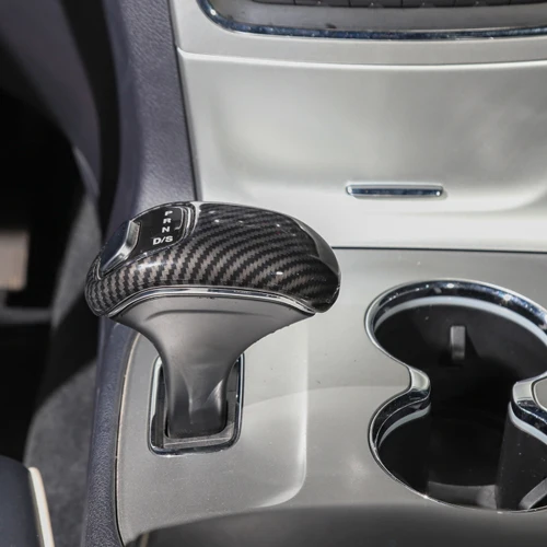 YCCPAUTO ABS шестерни цельнокройная головка крышки отделка наклейки для Jeep Grand Cherokee- для Chrysler 300c 2012- Аксессуары - Название цвета: Carbon Fiber Black