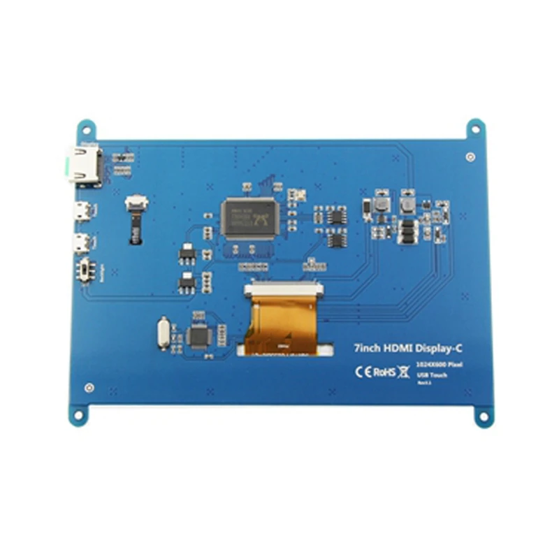 

7 Inch LCD HDMI Press Screen Display TFT LCD Panel Module 1024 x 600 for Banana Pi Raspberry Pi 4B Raspberry Pi 3 Model B / B+