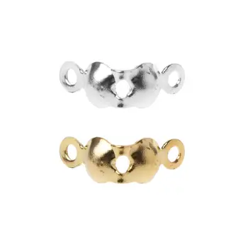 

1000Pcs Clamshell Bead Tips Knot Covers Double Closed Loops DIY Jewelry Findings 62KE