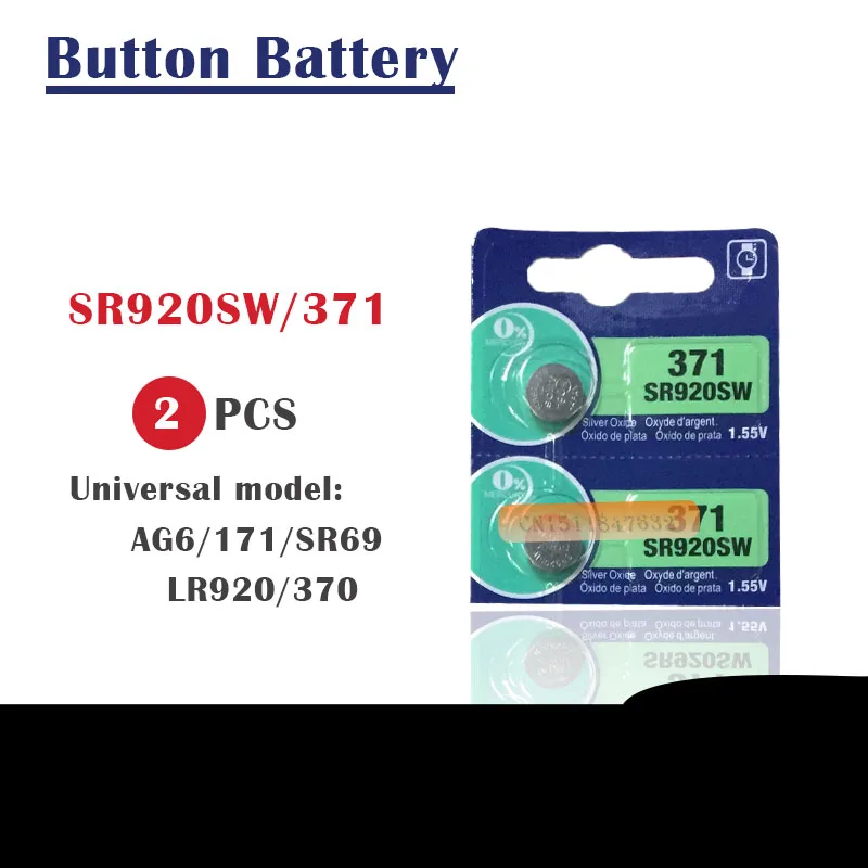Аккумулятор SR69 SR920W SR920SW AG6 L921 371 605 620 31 280 51 2 шт.|card battery|card cardc cell batteries |