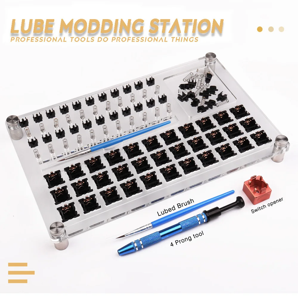 

33 Switches Switch Tester Opener Lube Modding Station DIY Cover Removal Platform For Cherry Mechanical Keyboard